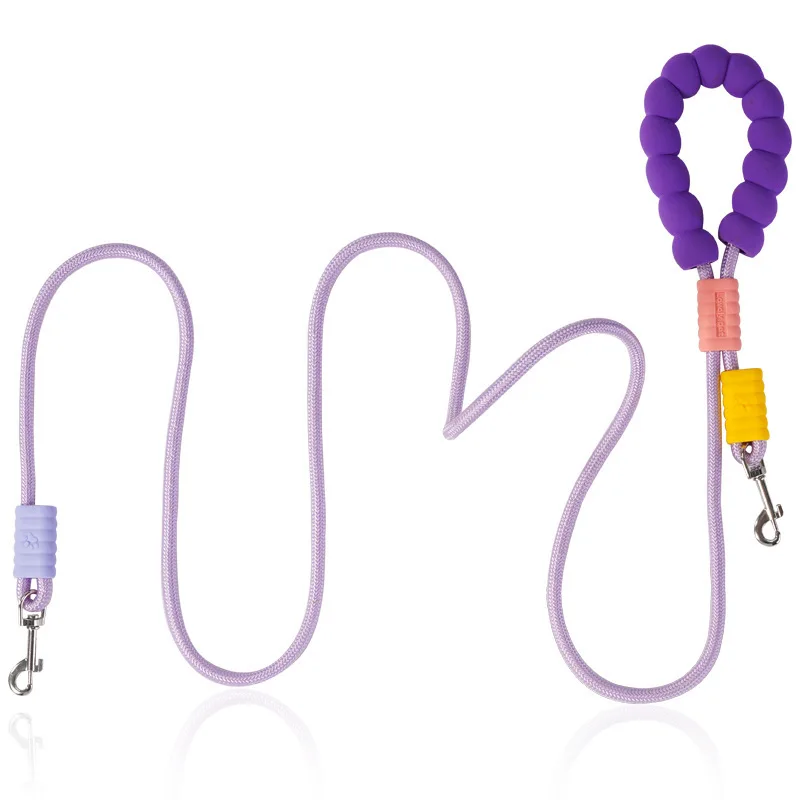 Large Dog P Chain Leash 2 Meters Nylon Walking Dog Leading Leash-MOXMALL
