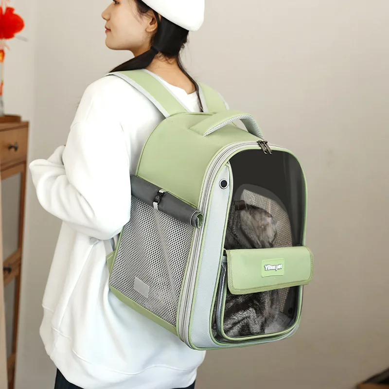Pet Bag Portable Pet Carriers Travel Products Breathable Comfortable Cat Pet Backpack-MOXMALL