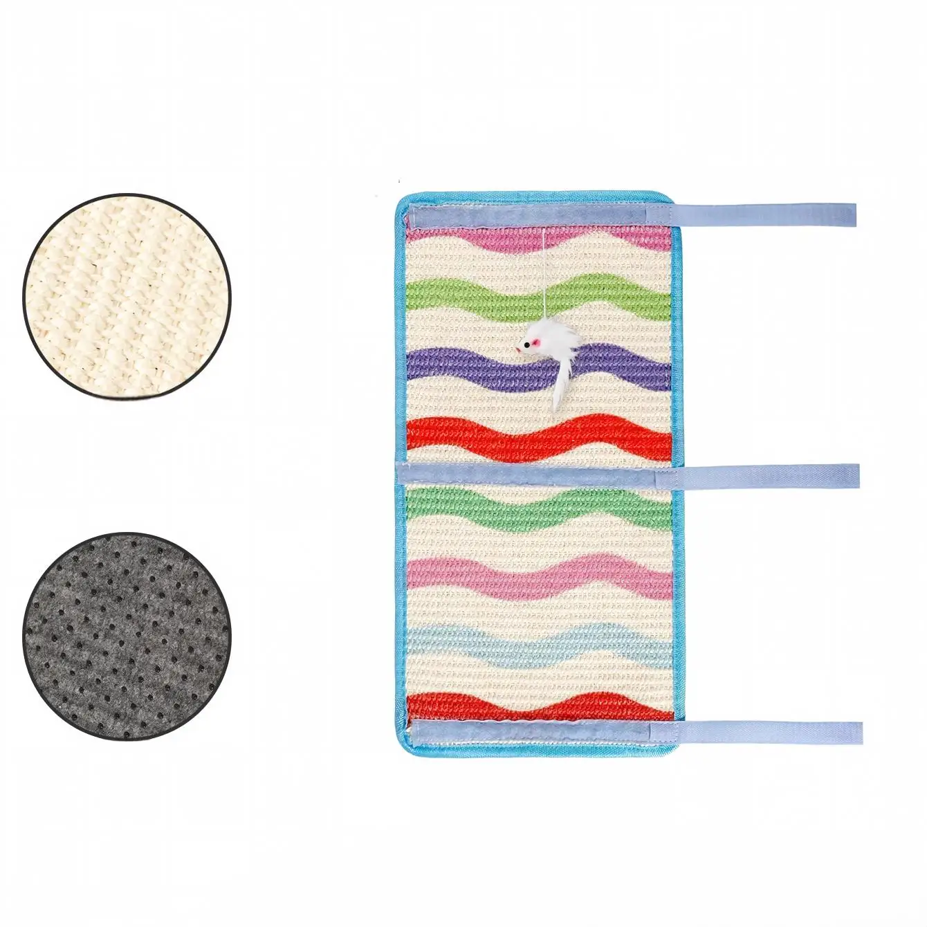 Customizable Patterns  Sisal-wrapped Table-leg cat Scratching Post Durable Wear-resistant Shed-free; Vertical Sisal Column