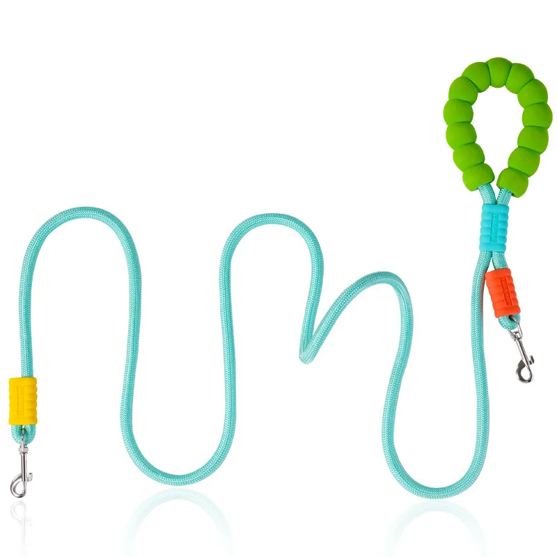 Large Dog P Chain Leash 2 Meters Nylon Walking Dog Leading Leash-MOXMALL
