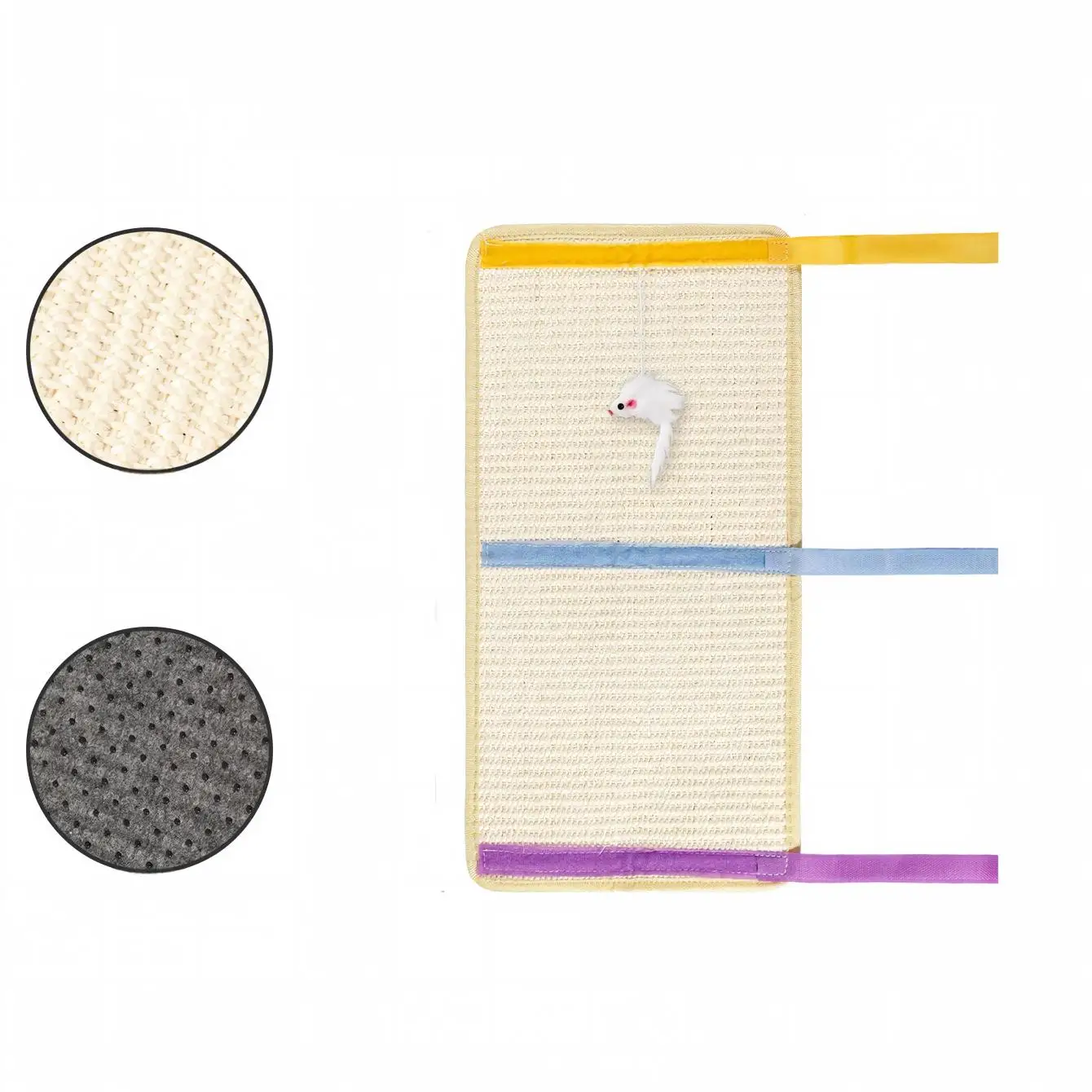 Customizable Patterns  Sisal-wrapped Table-leg cat Scratching Post Durable Wear-resistant Shed-free; Vertical Sisal Column