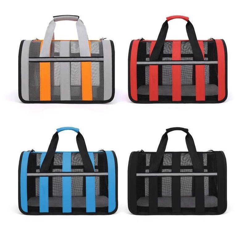 Large Capacity Foldable Pet Carrier Bag Breathable Crossbody Handbag Backpack Outdoor Travel Bag for Cats Dogs Wholesale-MOXMALL