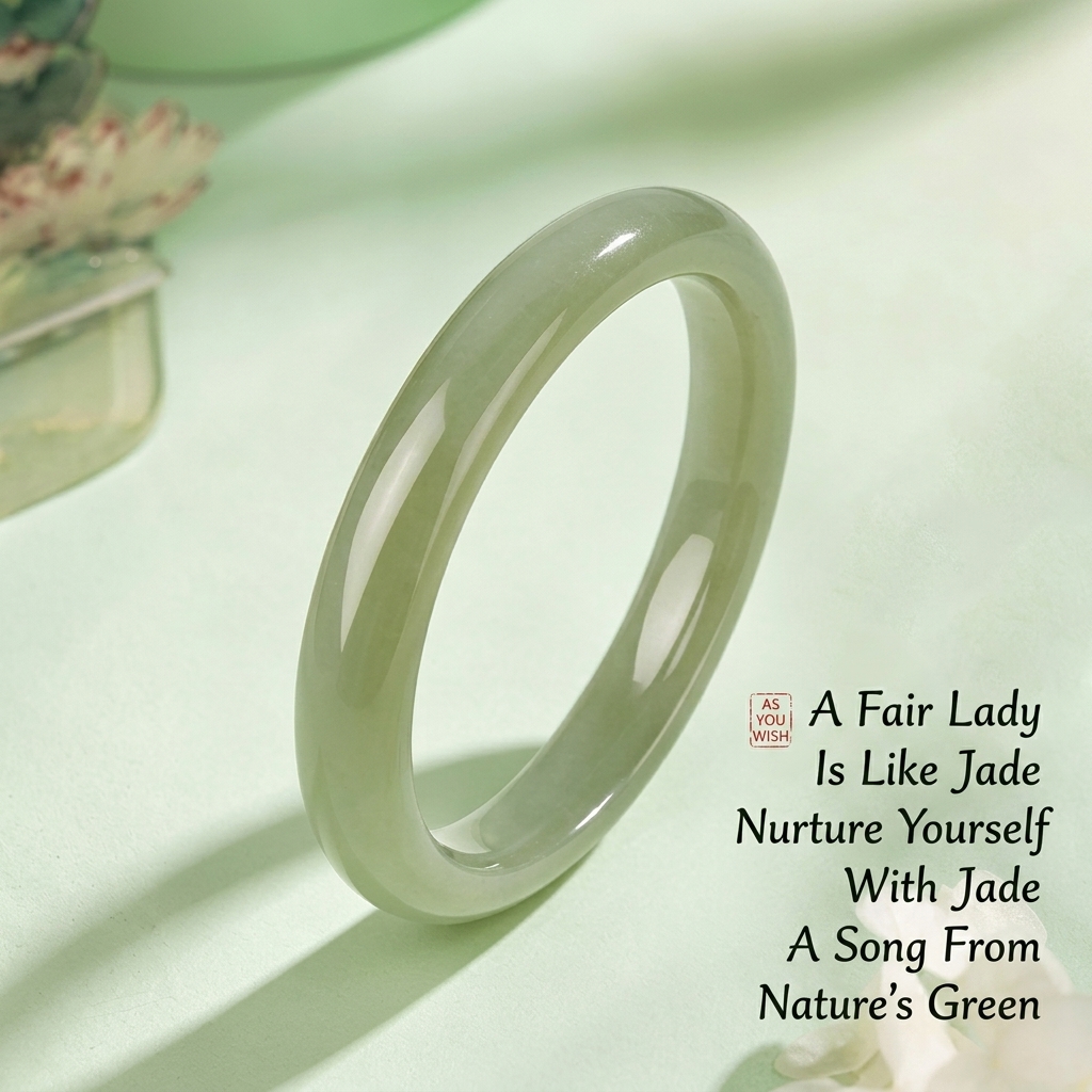 Natural Hetian Jade Bangle | Oriental Elegance Collection