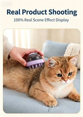 Pet Grooming Brush Self‑Cleaning Slicker Brush for Dog Cat Removes Loose Undercoat Hair
