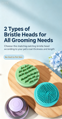 Pet Grooming Brush Self‑Cleaning Slicker Brush for Dog Cat Removes Loose Undercoat Hair