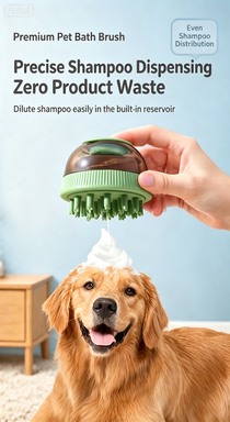 Pet Grooming Brush Self‑Cleaning Slicker Brush for Dog Cat Removes Loose Undercoat Hair