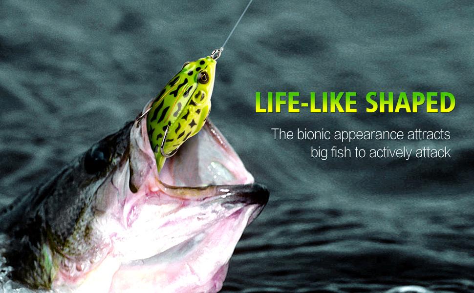 Krlao Frog Lures Triggering Aggressive Large Mouth Bass Attack Strike