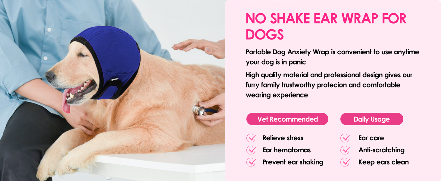 KOESON Vet Recommended No Shake Ear Wrap Post-Surgery Isolation