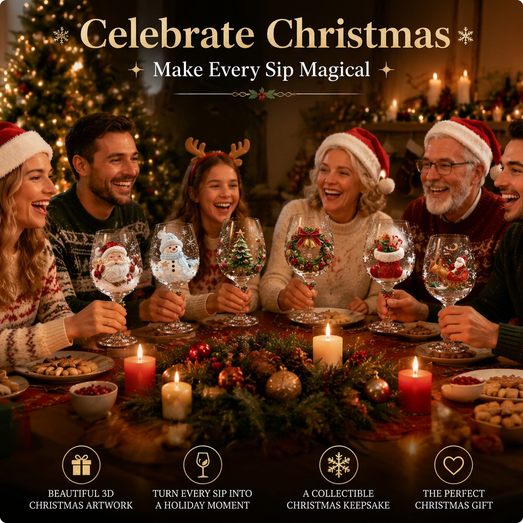 Multiple Christmas glasses in collection