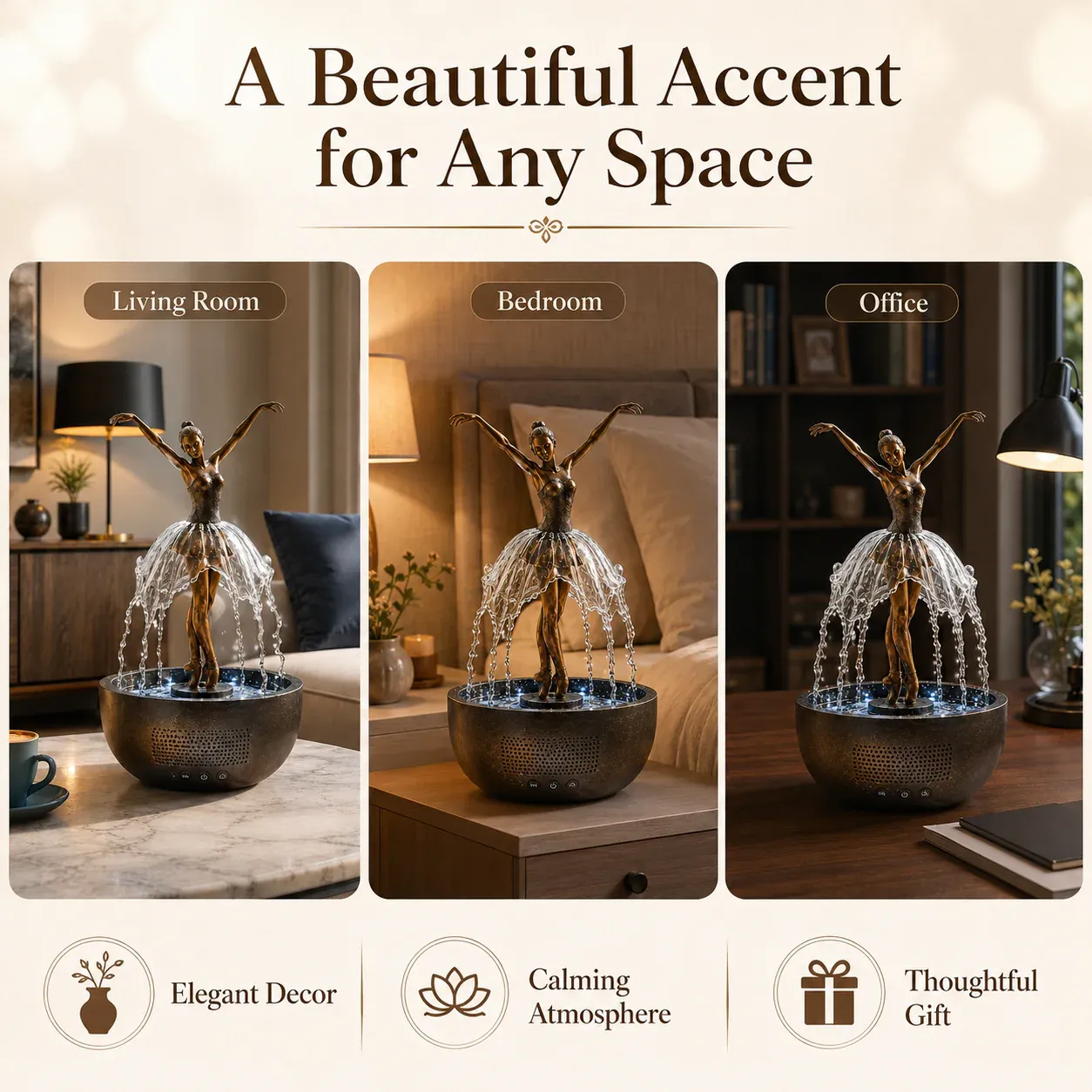 Scene display in multiple home spaces