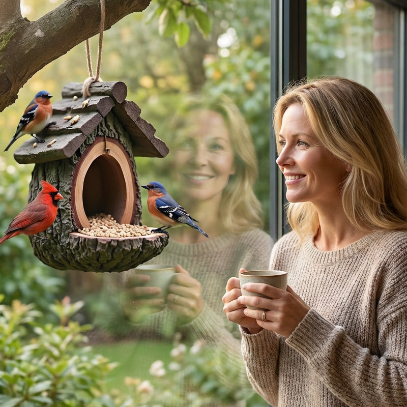Dual use garden decoration feeder
