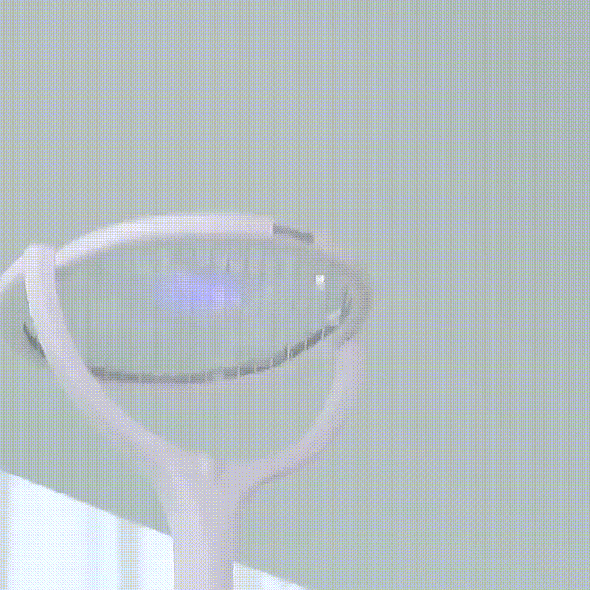 90° rotating head dynamic demonstration gif