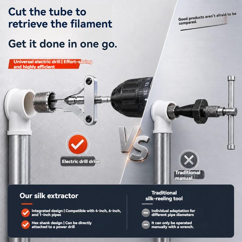Drill Powered Pipe Extractor