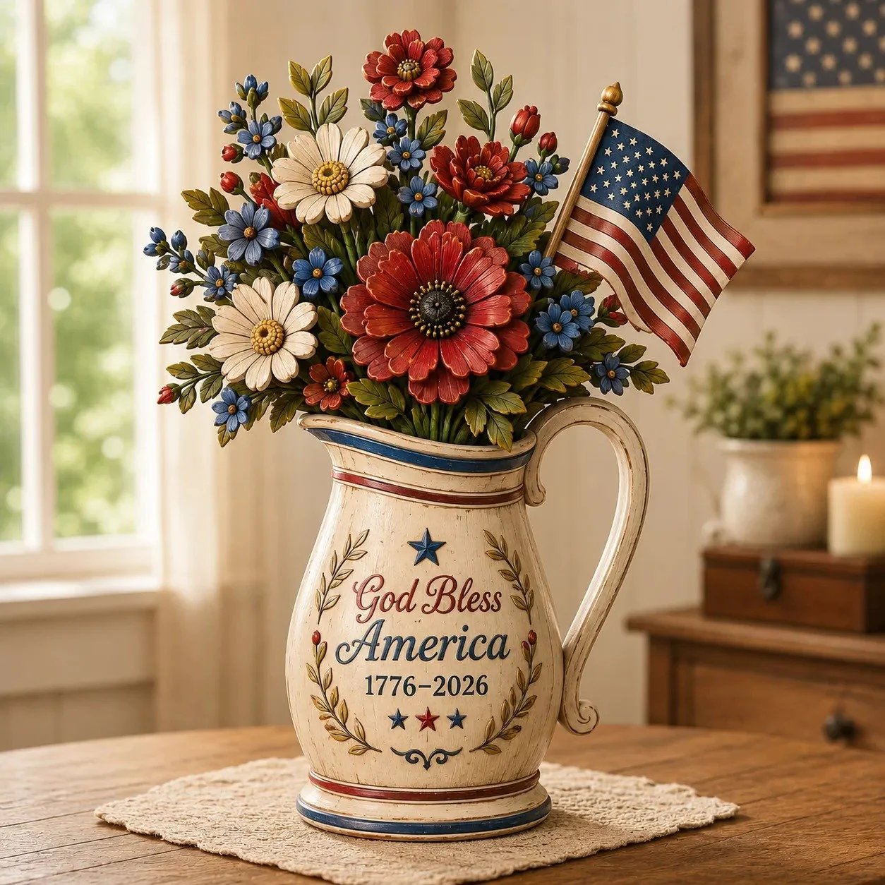 God Bless America 250th Vase