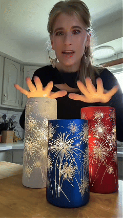 Firework lantern lighting effect animation
