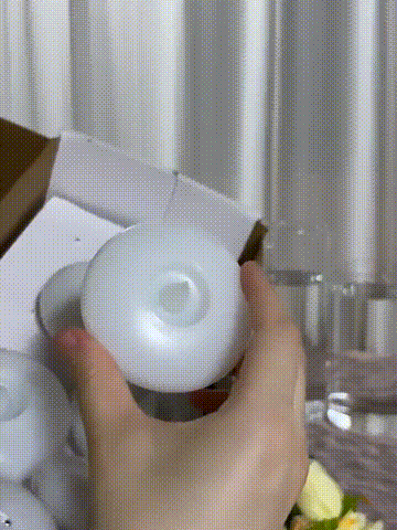 Floating LED candle glowing effect gif