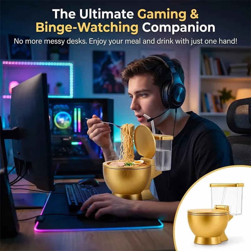 Full toilet noodle bowl complete set overview