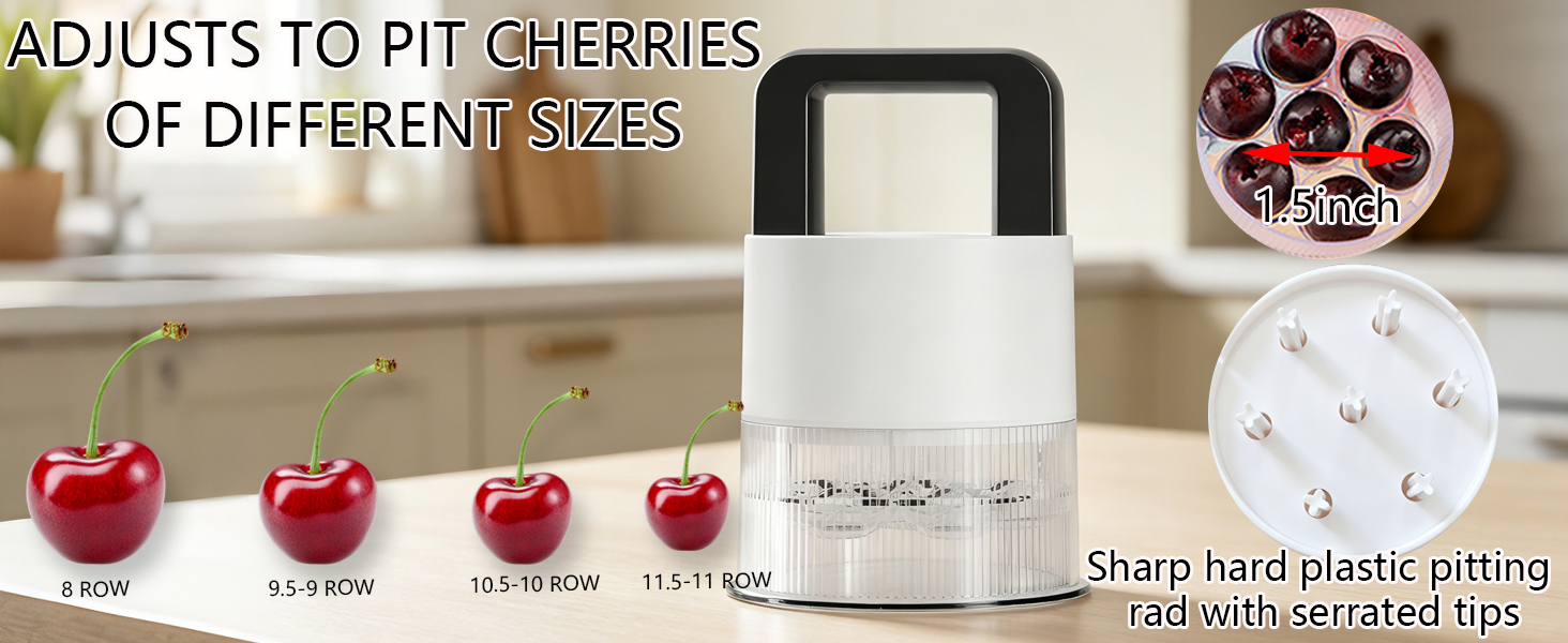 Adapts to different cherry sizes promotional banner