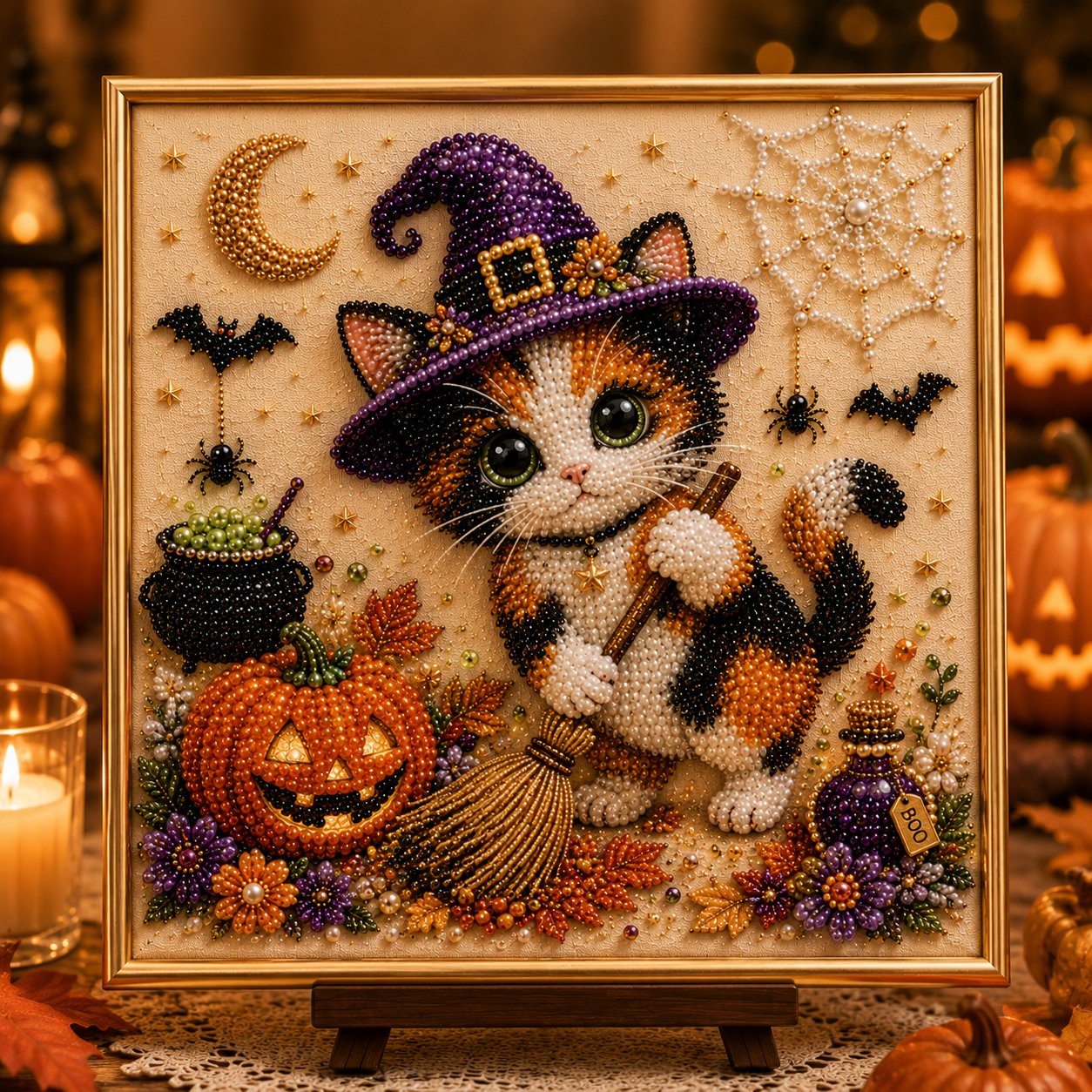Broomstick Witch Kitty
