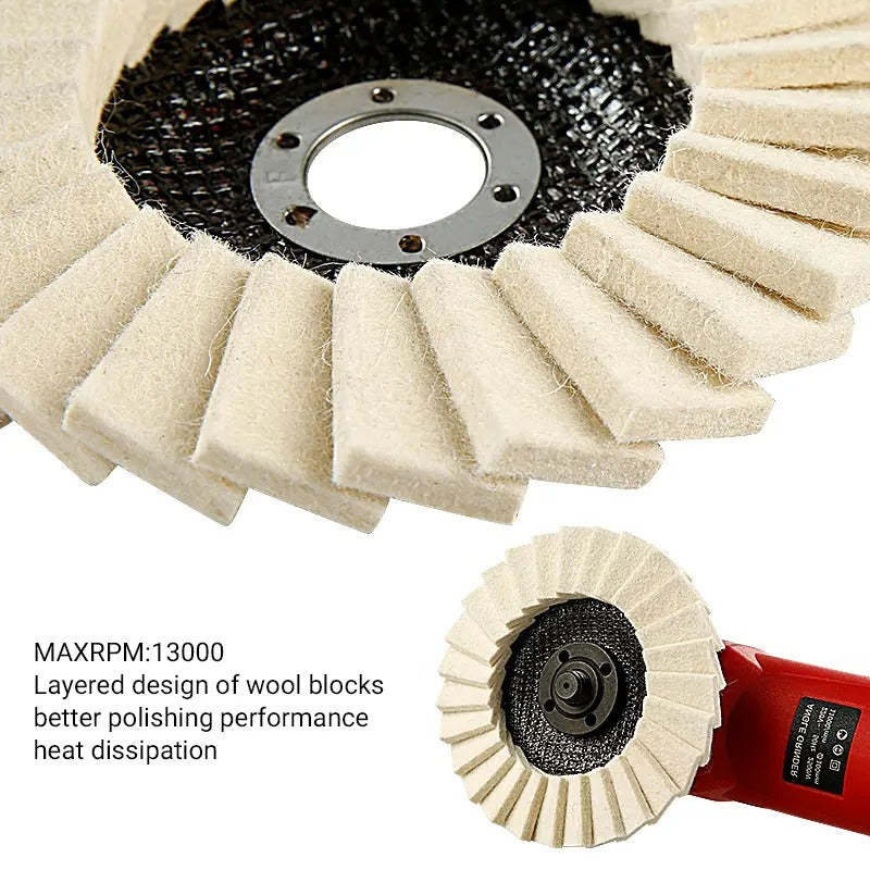 Layered Wool Flap Disc