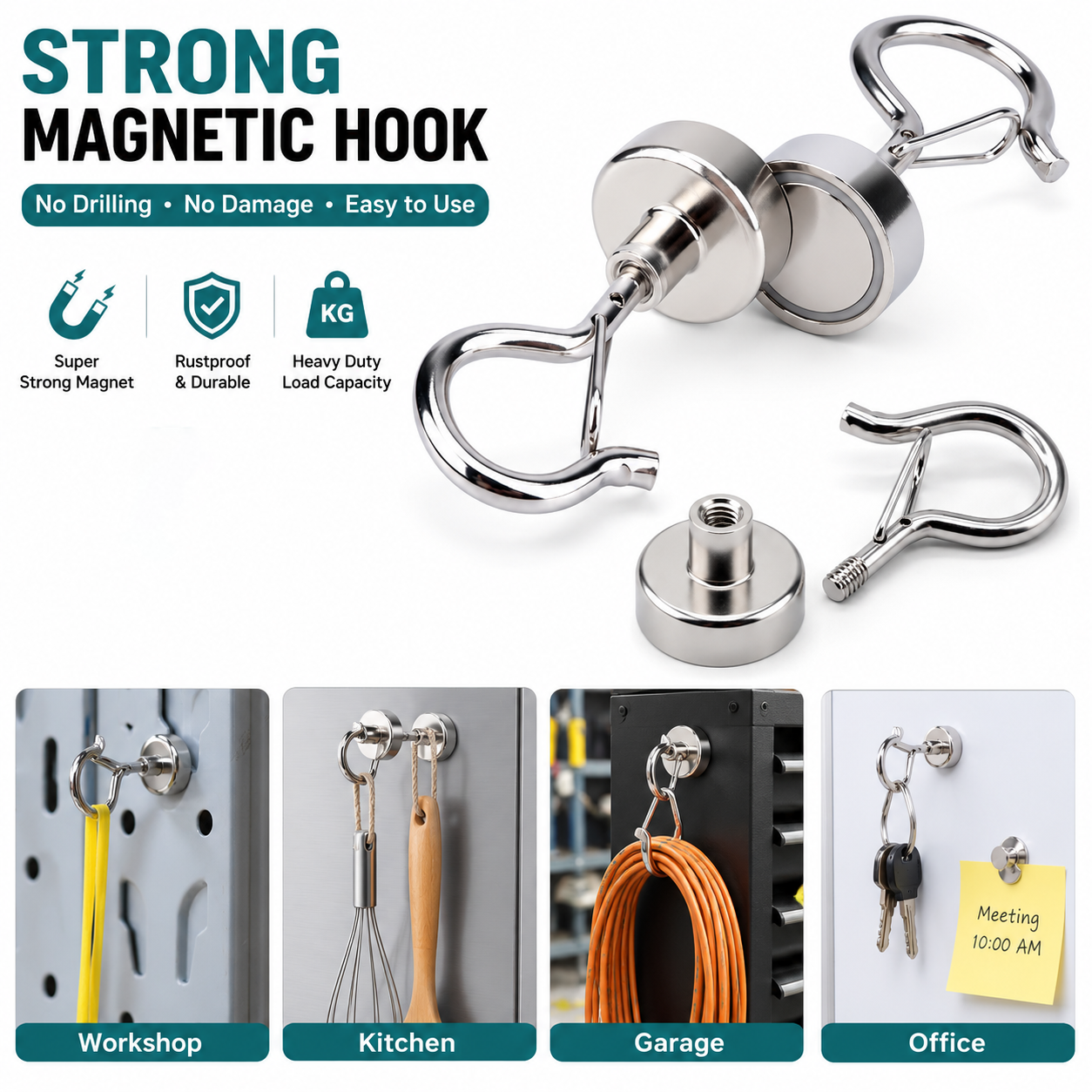 Heavy Duty NdFeB Magnetic Hooks Main Presentation