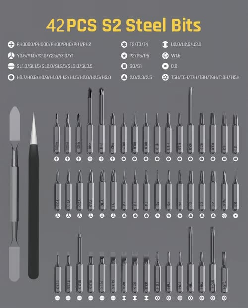 44 in 1 Precision Screwdriver Sleek Aluminum Case Form Factor