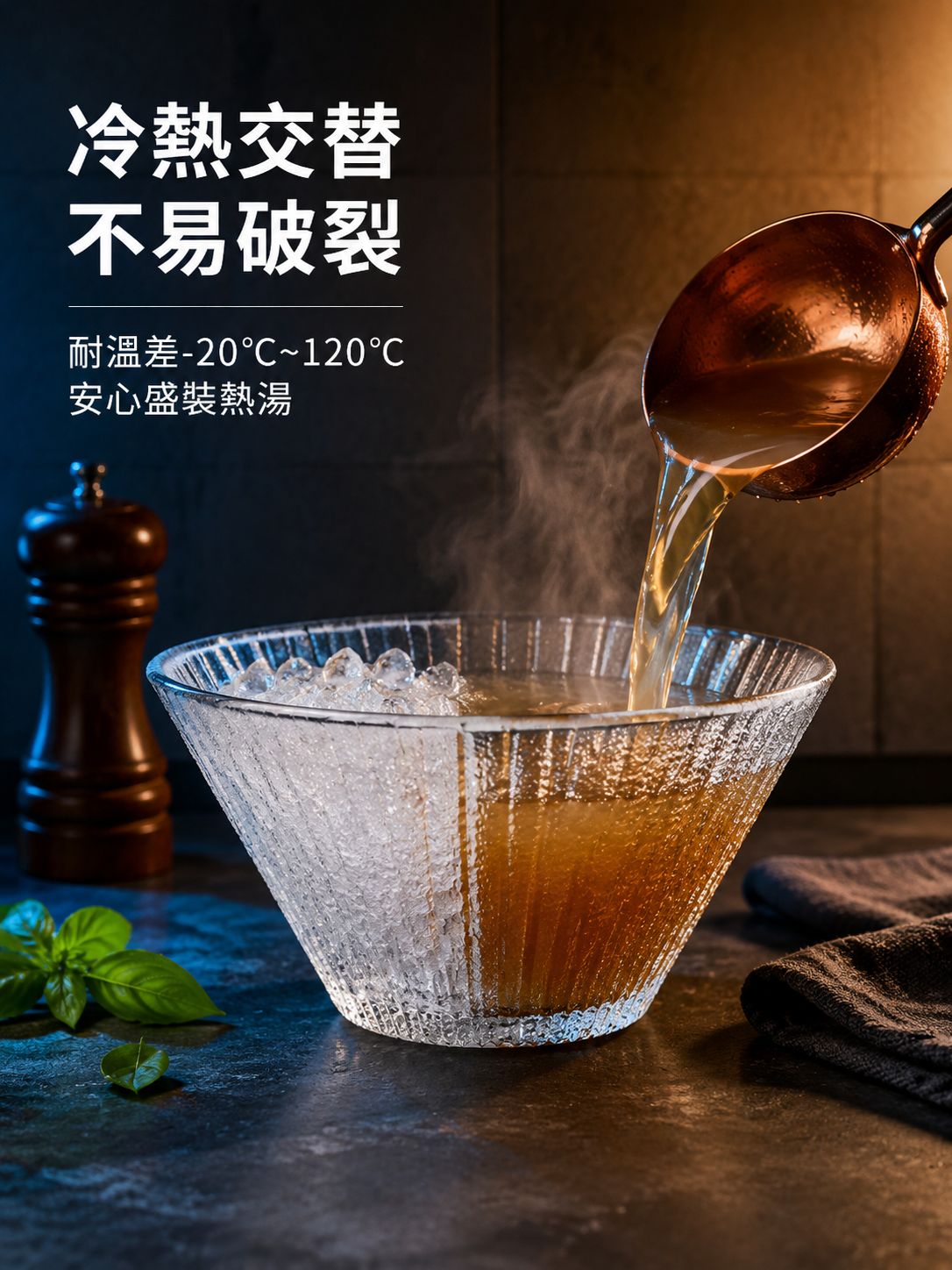 耐熱透明玻璃碗