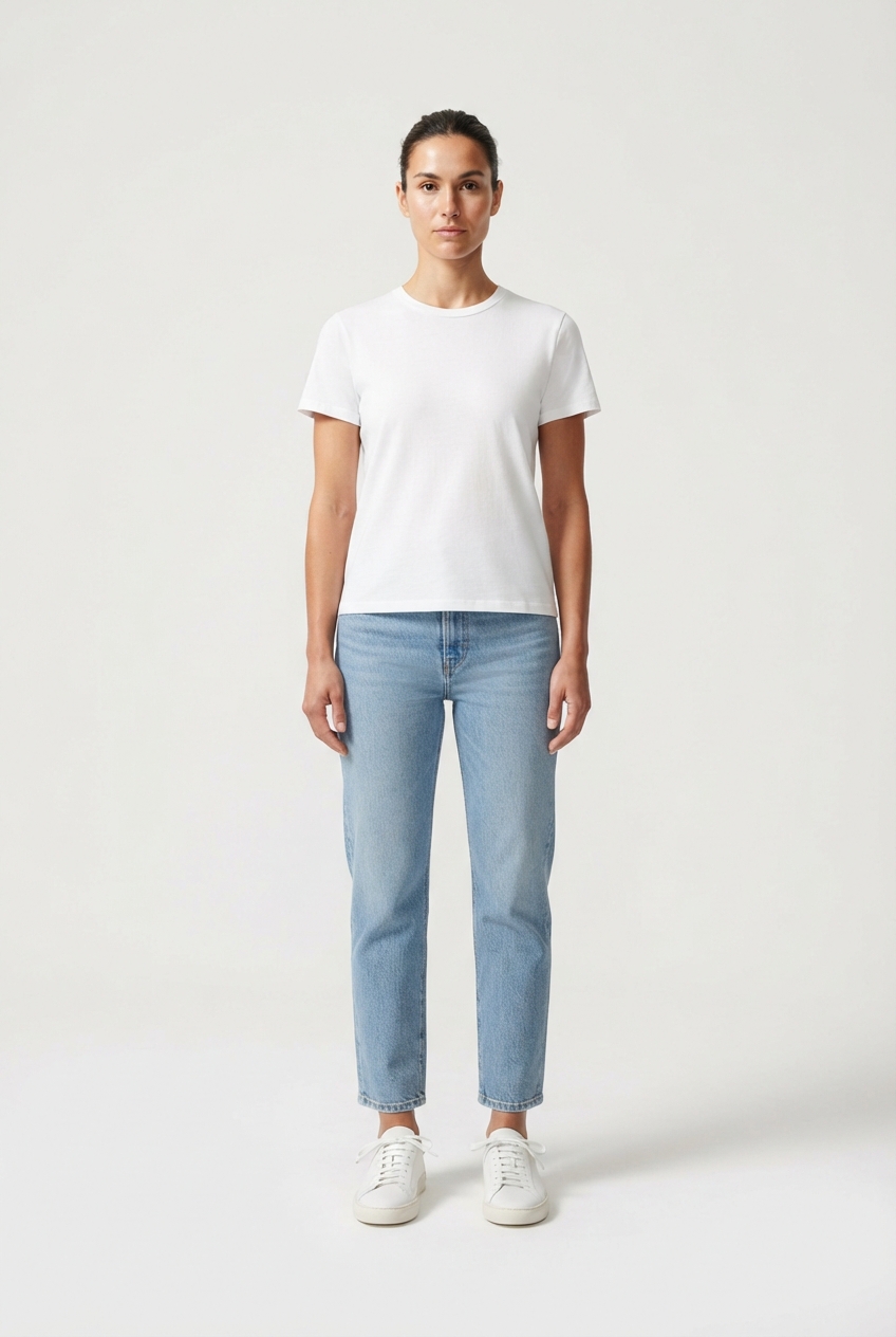 White low-profile leather city sneakers