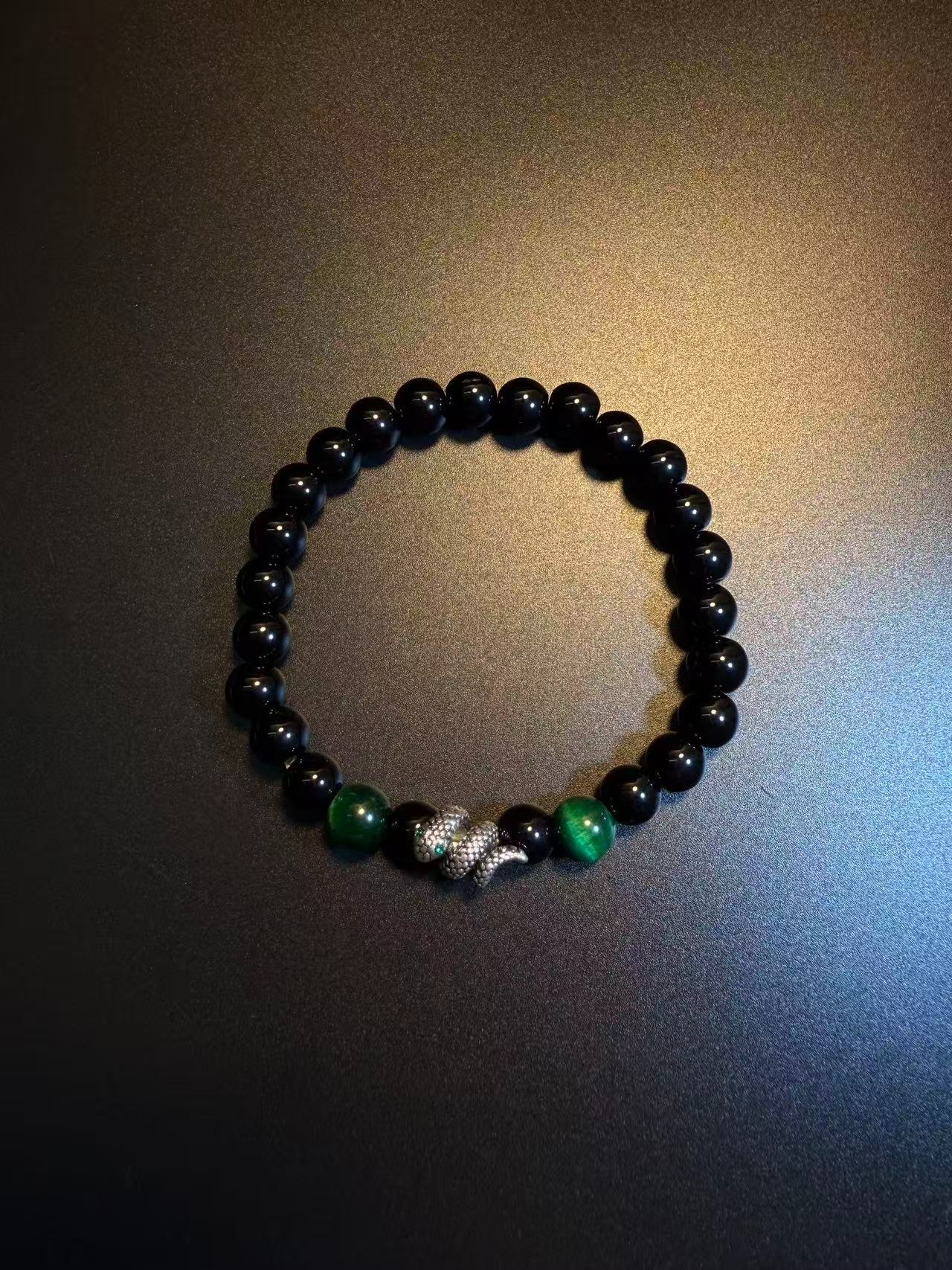 夜翠靈蛇手串｜Emerald Serpent Bracelet