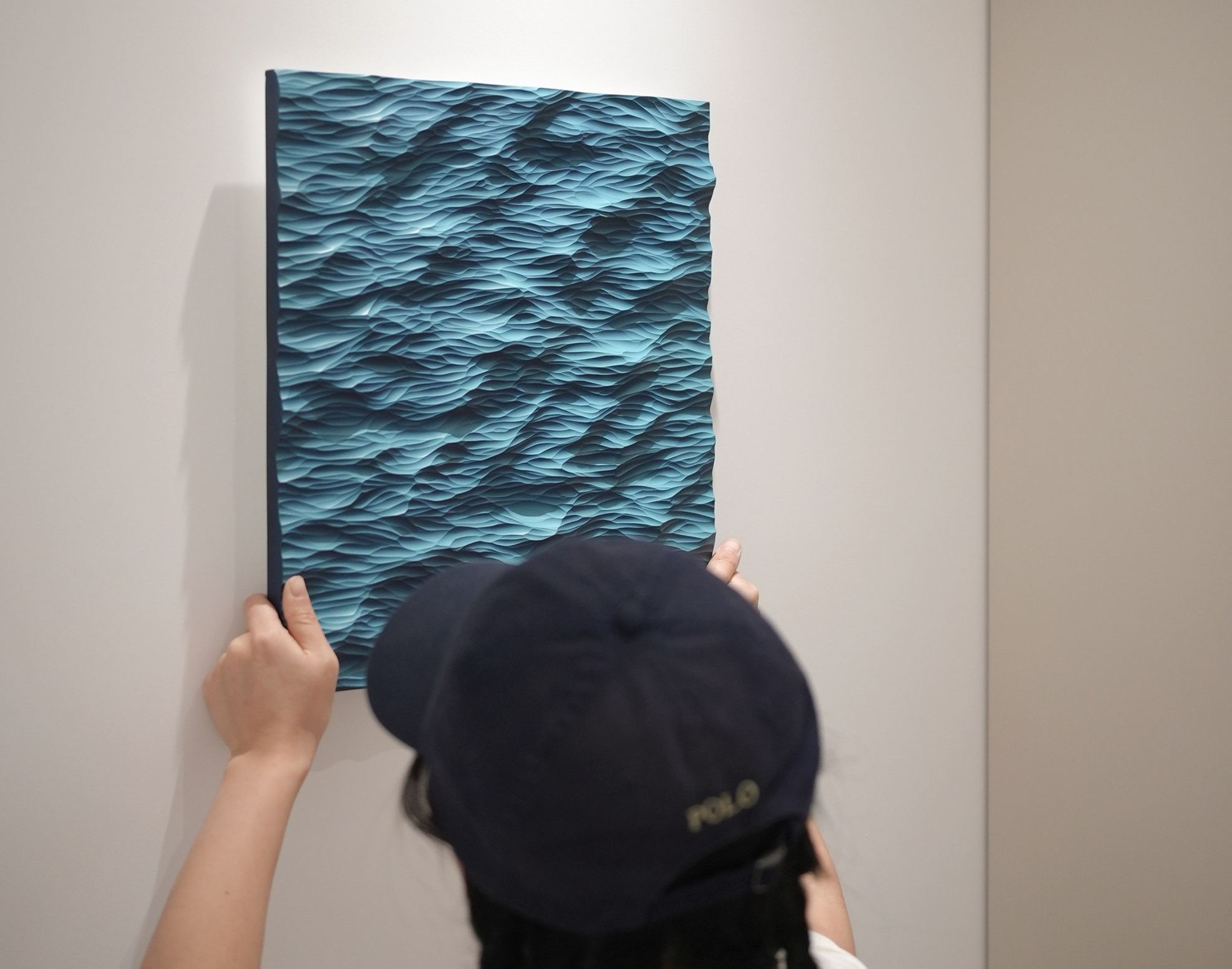 手工浮雕大海立體裝飾畫