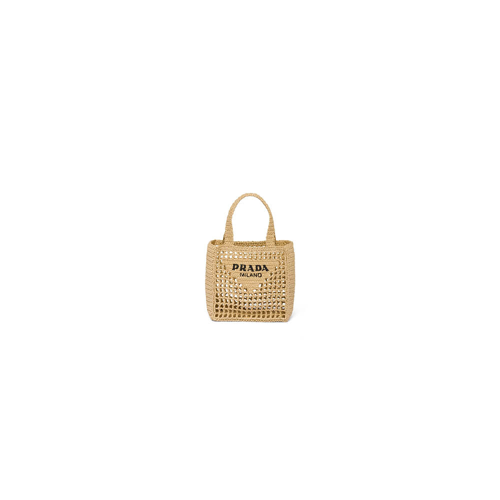 PRADA Raffia Mini Tote Bag