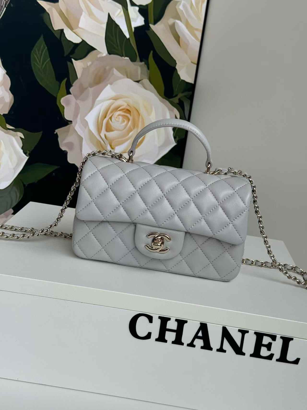 CHANEL Mini classic handbag with handle
