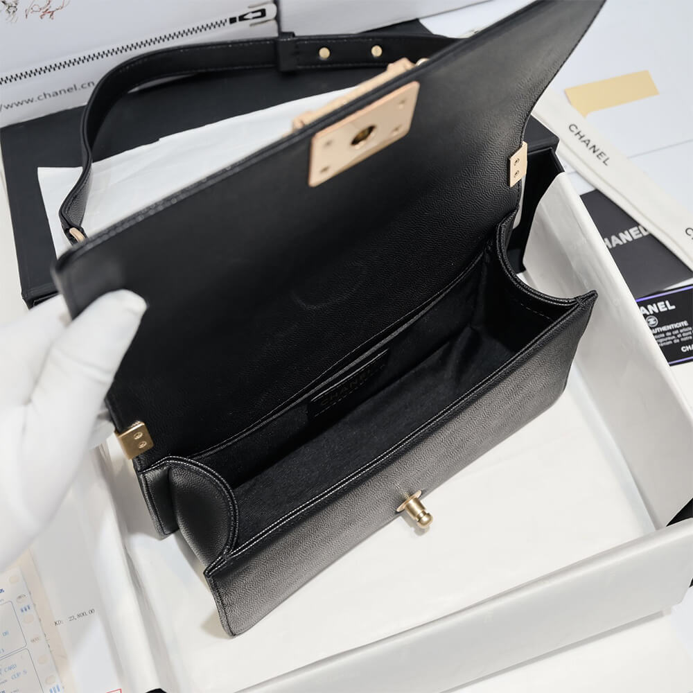 Chevron Caviar Boy Chanel Handbag