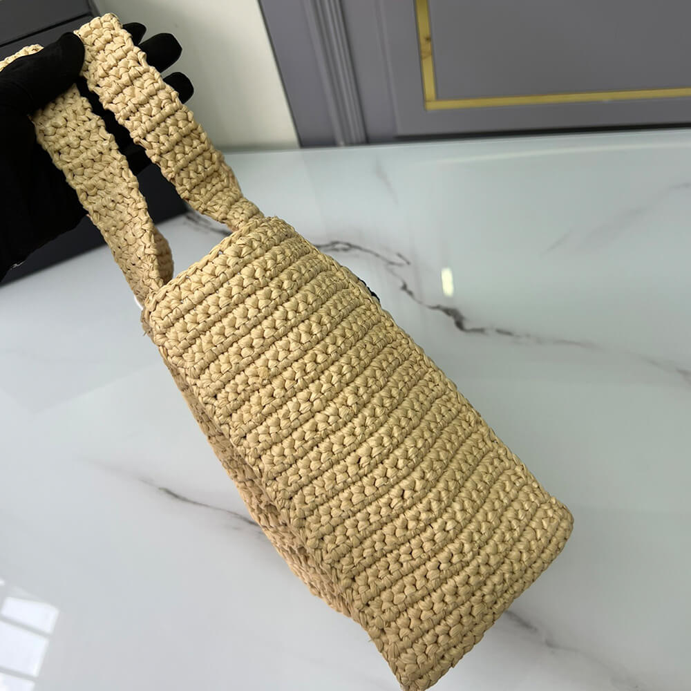 PRADA Raffia Mini Tote Bag