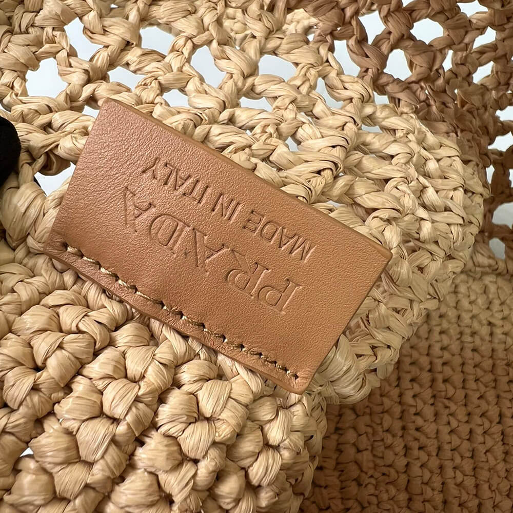 PRADA Raffia Mini Tote Bag