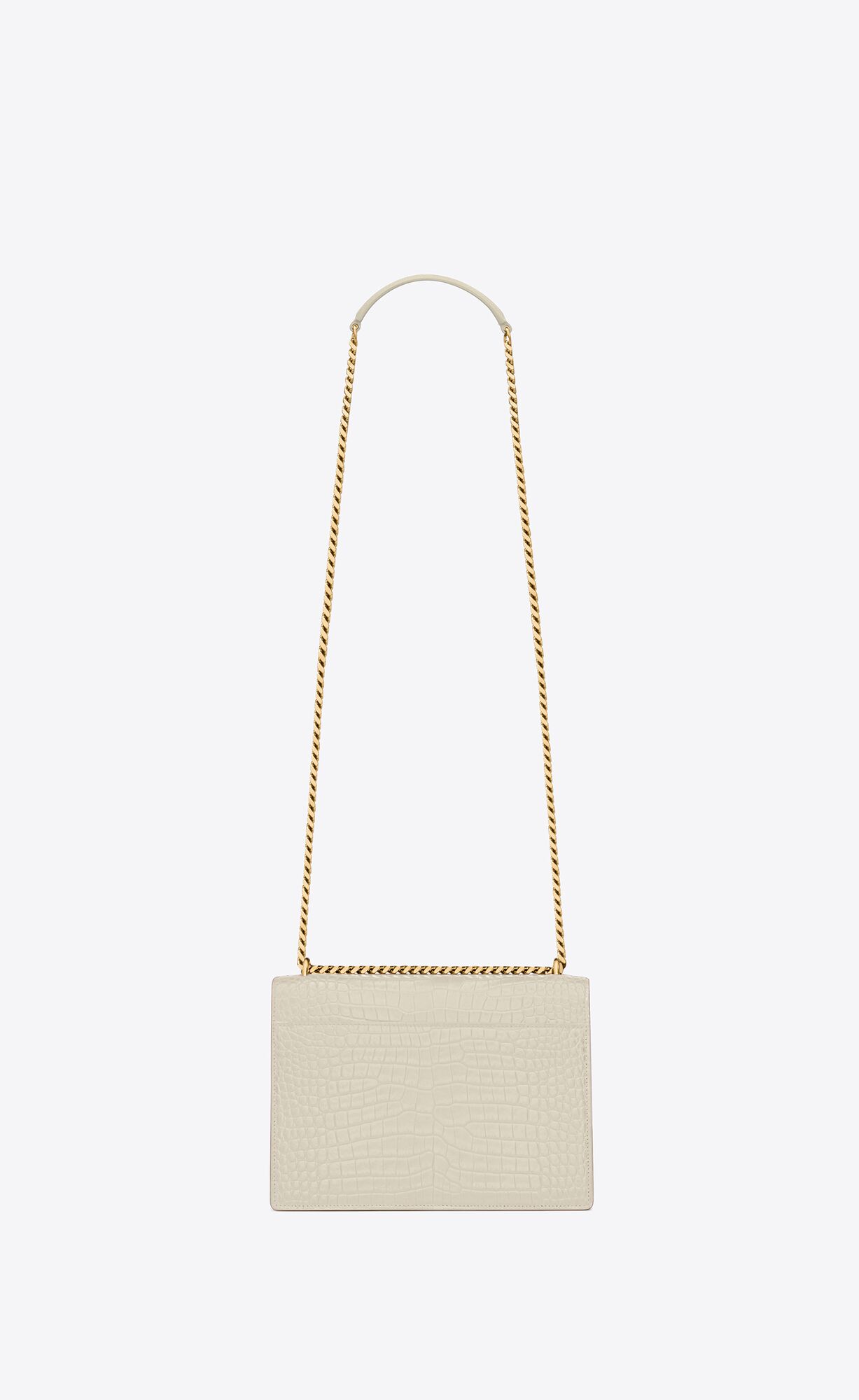 YSL  SUNSET MEDIUM IN CROCODILE-EMBOSSED LEATHER   442906