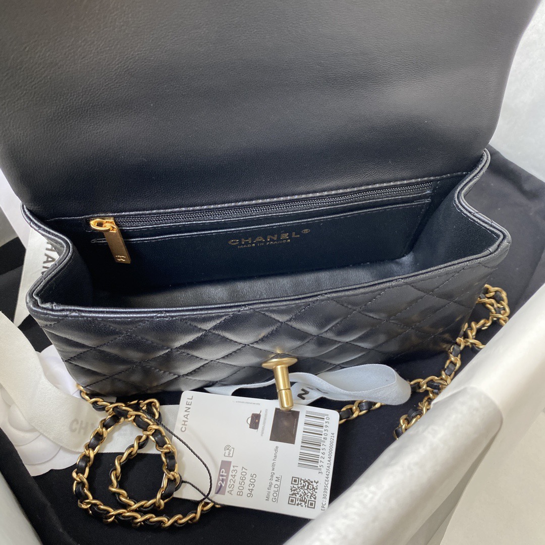 Chanel Classic Mini Flap Top Handle Handbag