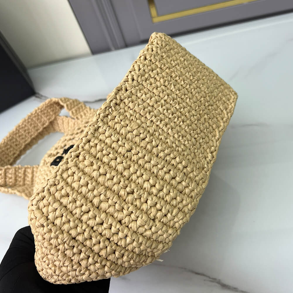 PRADA Raffia Mini Tote Bag
