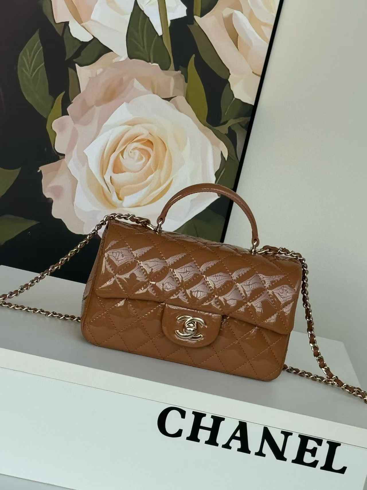 CHANEL Mini classic handbag with handle