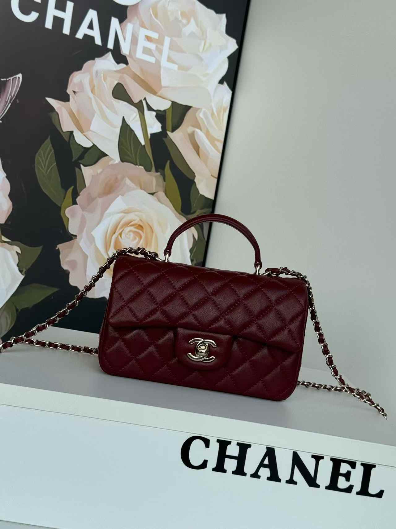 CHANEL Mini classic handbag with handle