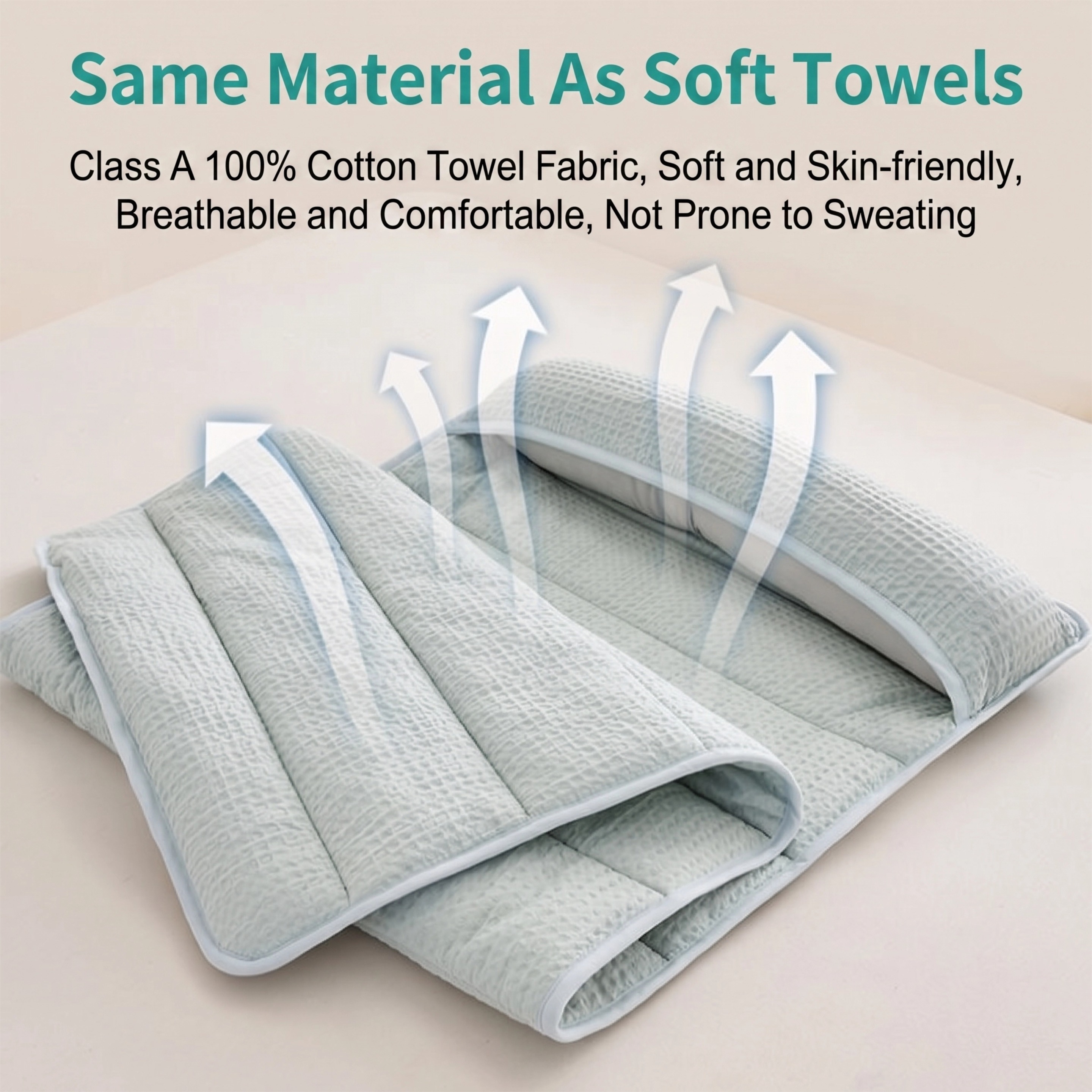 Sleep Towel Therapeutic Towel Pillow Height Adjustable Neck Support Pillow Travel Portable Pillow