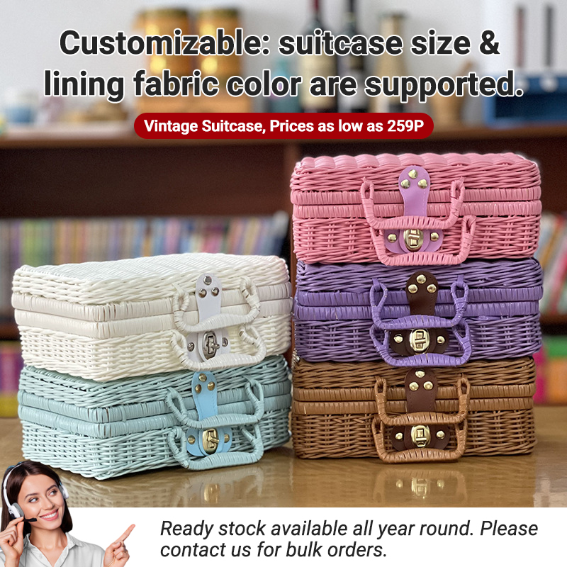 Gift Boxes For Presents With Lids Rattan Storage Box For Birthday Gift Packaging Pinic Storage