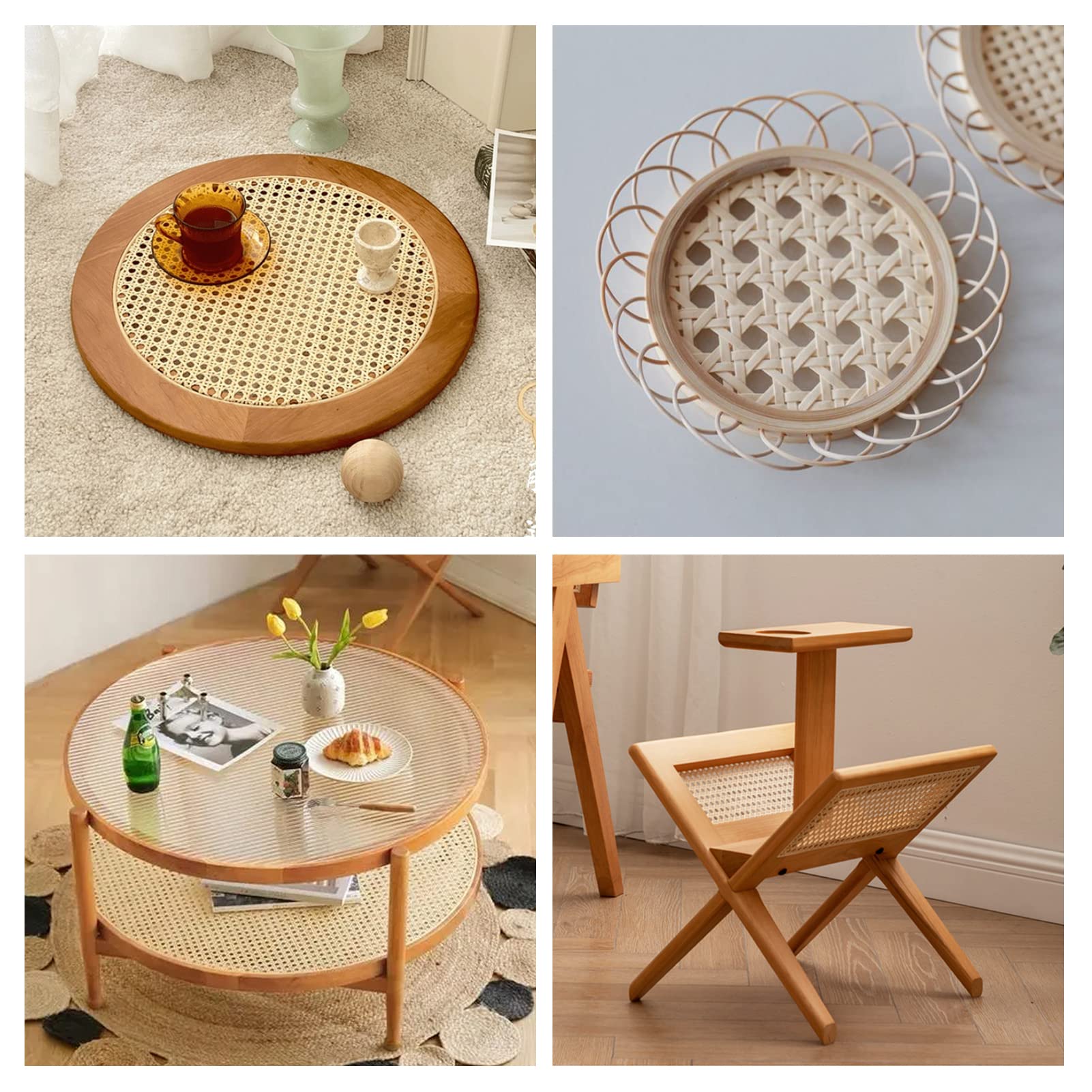 Synthetic Rattan Roll Sheet Webbing Caning Material Sheet For Outdoor Chair Table Furniture Repair