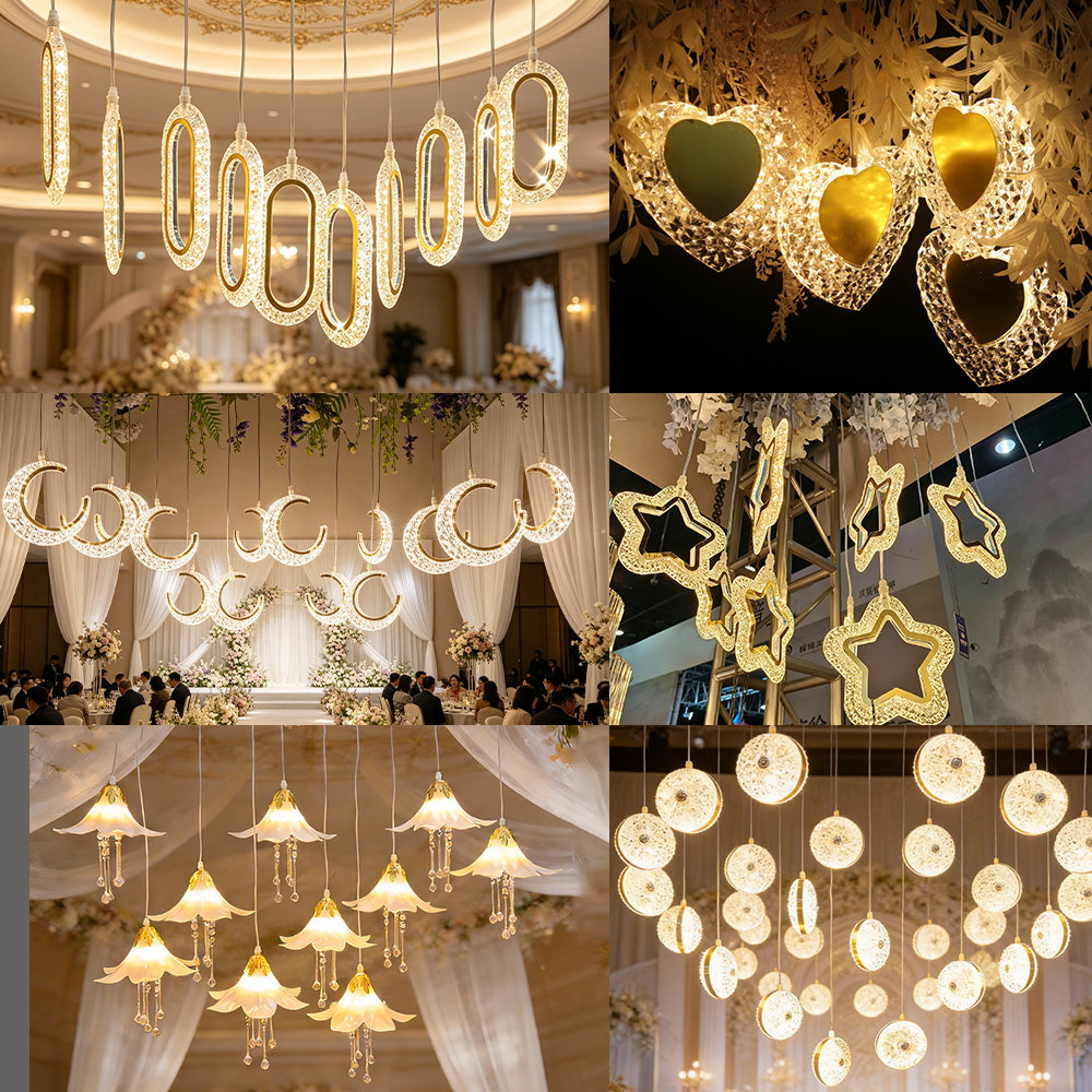 5/10pcs New Wedding Props Chandelier String Wedding Ceiling Reception Area Decorative Lights