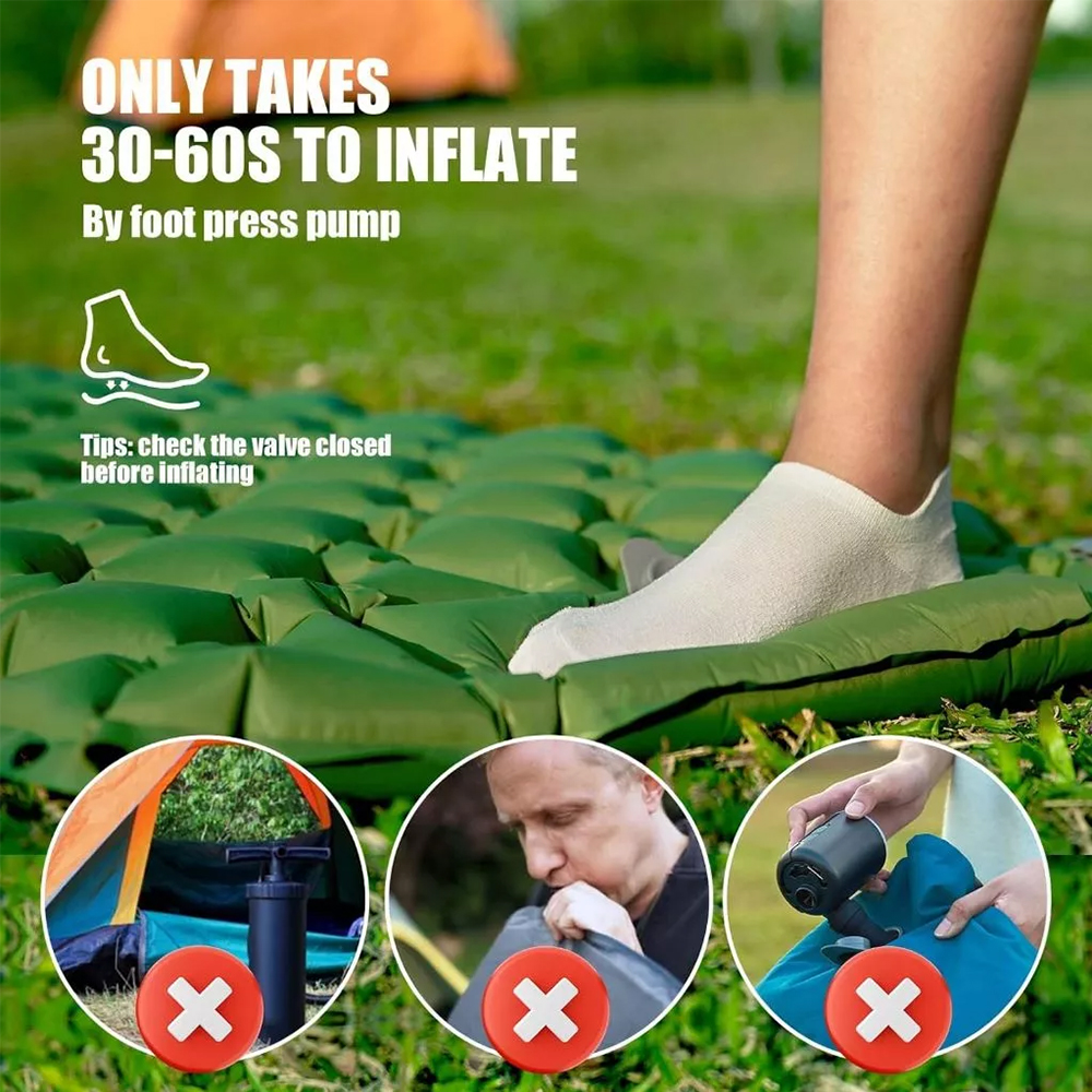Waterproof Self-Inflating Mat Sleeping Mat Air Mat Mattress Sleeping Pad Camping Pad With Pillow