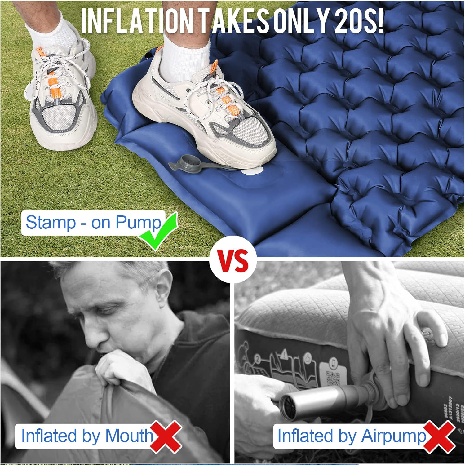 Waterproof Self-Inflating Mat Sleeping Mat Air Mat Mattress Sleeping Pad Camping Pad With Pillow