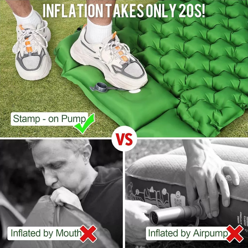 Waterproof Self-Inflating Mat Sleeping Mat Air Mat Mattress Sleeping Pad Camping Pad With Pillow