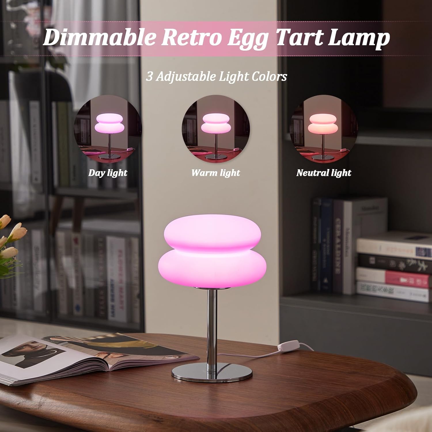 Bedroom Table Lamp Retro Creative Decorative Bedroom Hamburger Bedside Lamp USB Charging Light