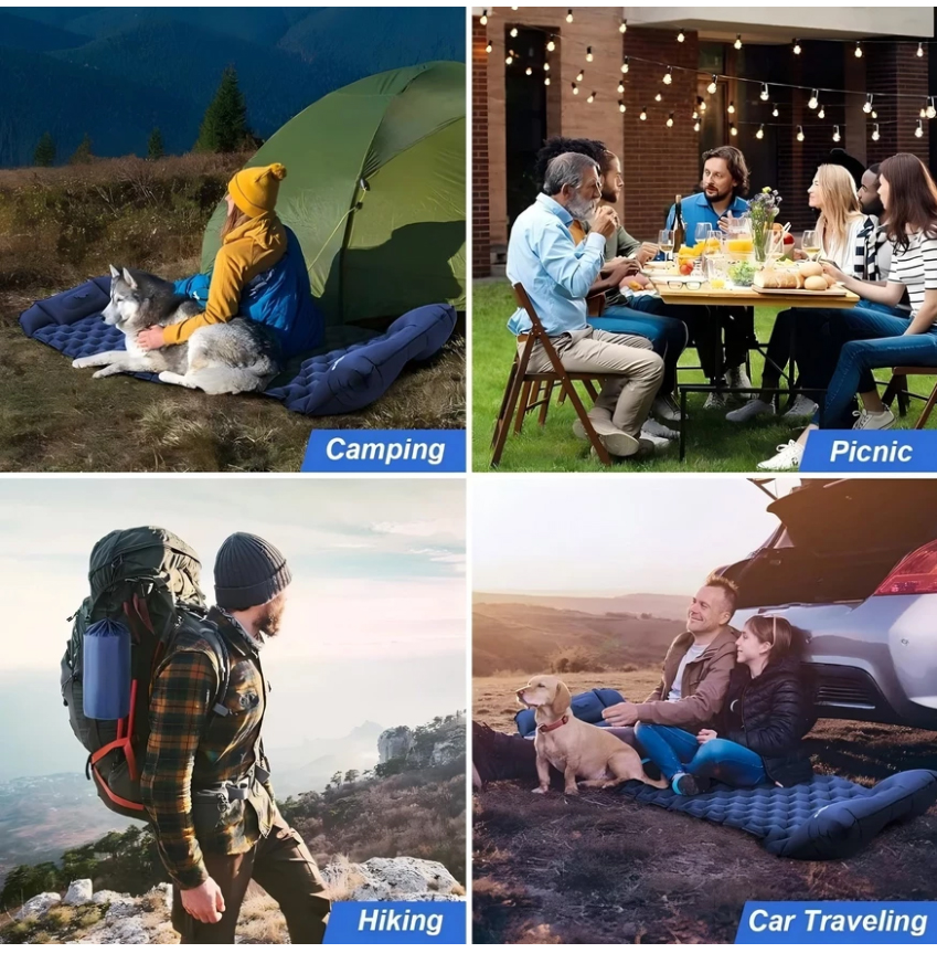 Waterproof Self-Inflating Mat Sleeping Mat Air Mat Mattress Sleeping Pad Camping Pad With Pillow