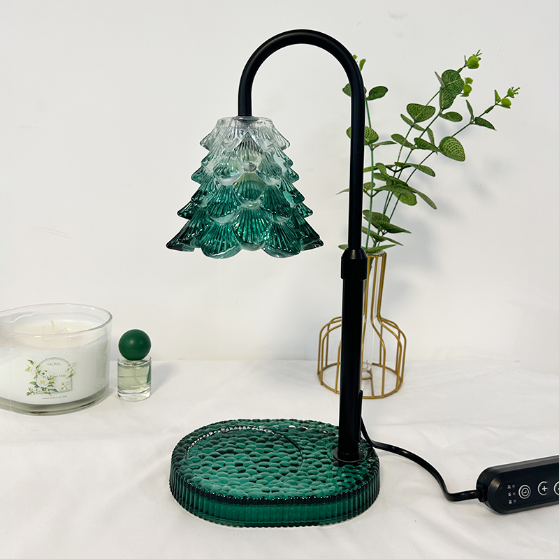 Candle Warmer Lamp Green with Timer Dimmer, Electric Candle Lamp Light Warmer Wax Heater With 2 Bulbs, Mom Christmas Birthday Gifts For Her Women, House Warming Gifts New Home